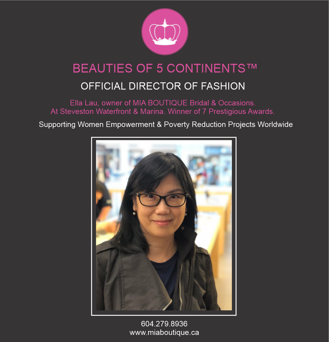 Ella Lau, Director of Fashion of BEAUTIES OF 5 CONTINENTS™